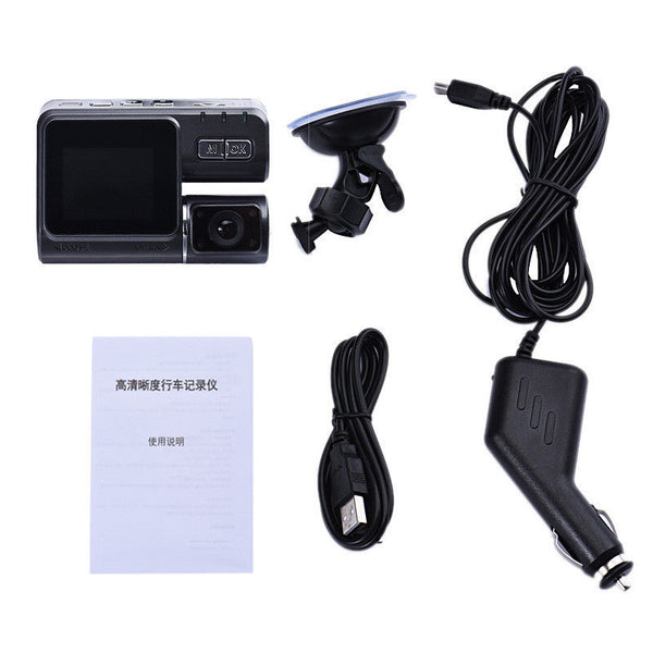 170 Degree Car DVR Dash Cam Recorder 1080p LED Night Vision G sensor Rear Camera