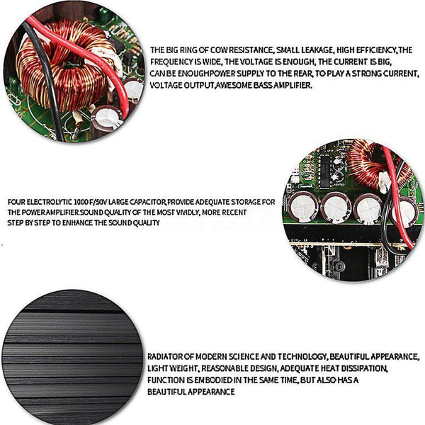 1000 W Audio Sub Amp Amplifier Power Panel Subwoofers Bass For Car Modification