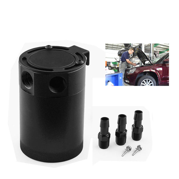 Racing Compact Baffled 3 Port Oil Catch Can Separator Reservoir for Mishimoto