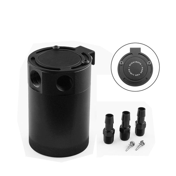 Racing Compact Baffled 3 Port Oil Catch Can Separator Reservoir for Mishimoto