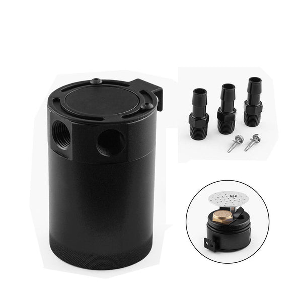 Racing Compact Baffled 3 Port Oil Catch Can Separator Reservoir for Mishimoto