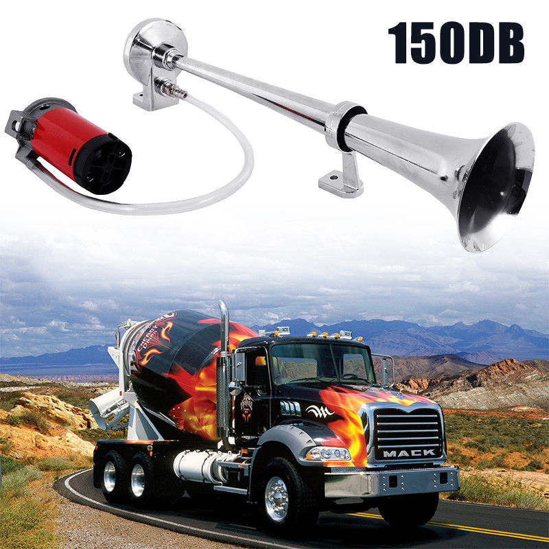 150DB 12V Single Trumpet Air Horn Powerful Loud Compressor For Truck Train Boat