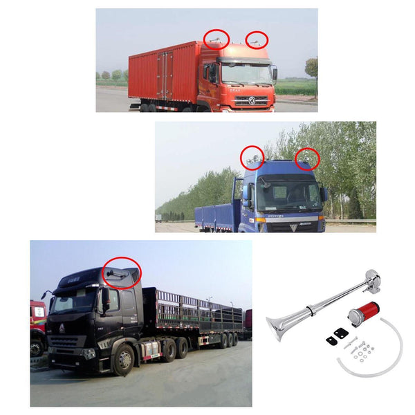 150DB 12V Single Trumpet Air Horn Powerful Loud Compressor For Truck Train Boat