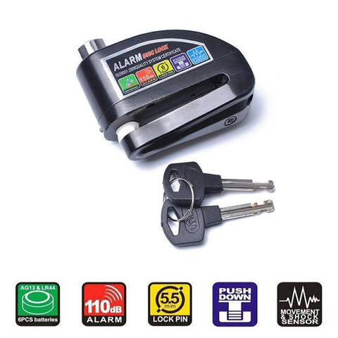 Motorcycle Motorbike Scooter Anti theft Brake Disc Lock Wheel Alarm Security