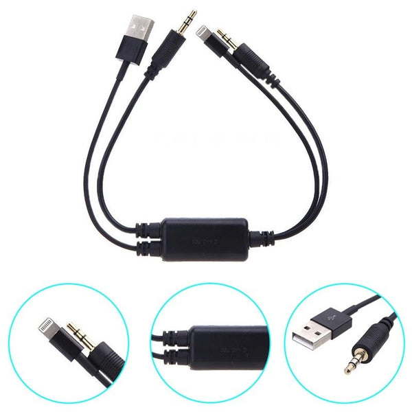 Car AUX Audio Music Charging Cable Adapter For BMW MINI Cooper iPod iPhone 5 6 7