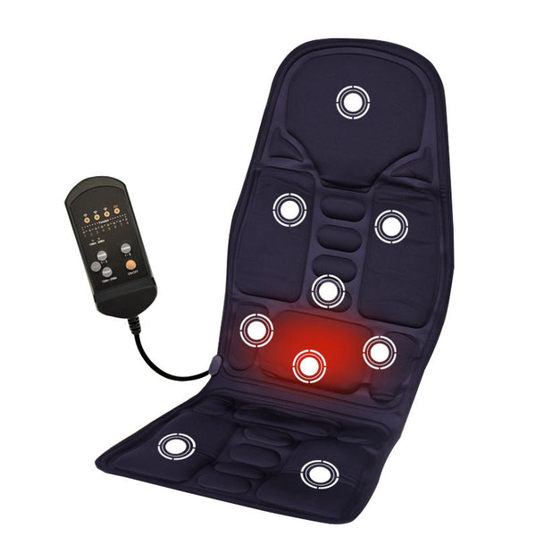 Neck Pain Lumbar Heat Pad Massager Vibration Car Massage Heated Seat Cushion