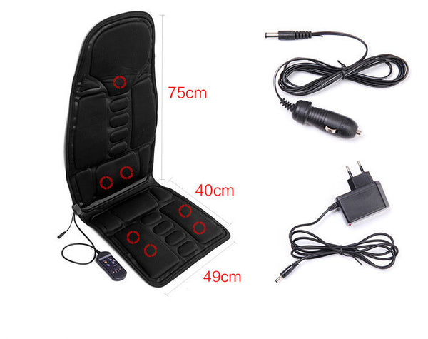 Neck Pain Lumbar Heat Pad Massager Vibration Car Massage Heated Seat Cushion