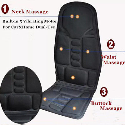 Neck Pain Lumbar Heat Pad Massager Vibration Car Massage Heated Seat Cushion
