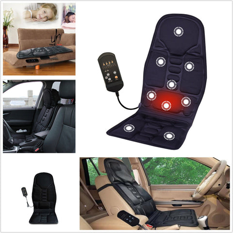 Neck Pain Lumbar Heat Pad Massager Vibration Car Massage Heated Seat Cushion