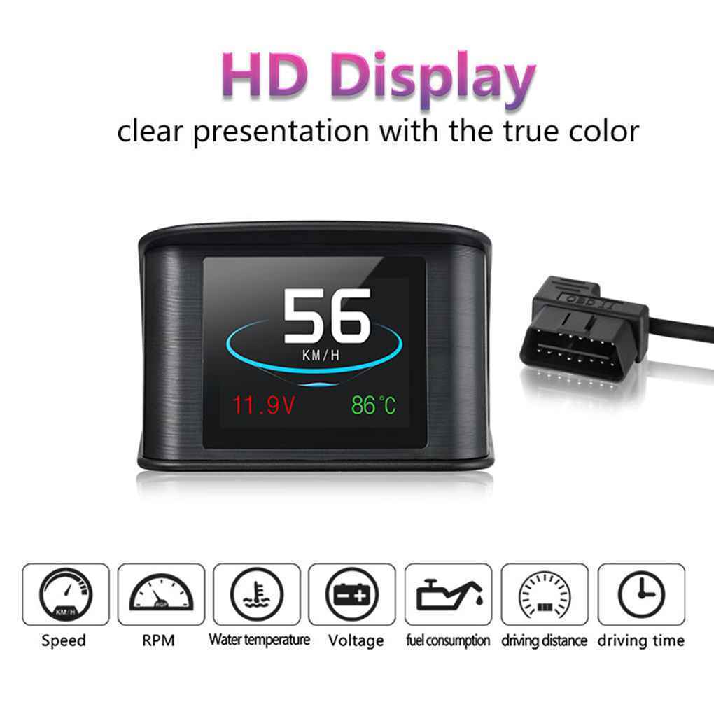 Car OBD2 OBD HUD Head Up Display RPM Water Temperature Over Speed Fuel Voltage
