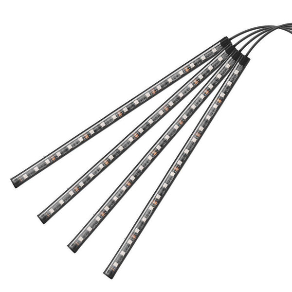 18 LED Car Color Change Interior Neon Strip Lights Kit Sounds Active Activated