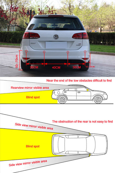 LCD Display Car Parking Sensor Rear Front View Reverse Radar Alert Alarm System