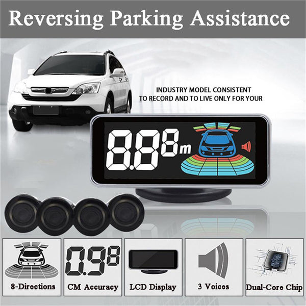 LCD Display Car Parking Sensor Rear Front View Reverse Radar Alert Alarm System