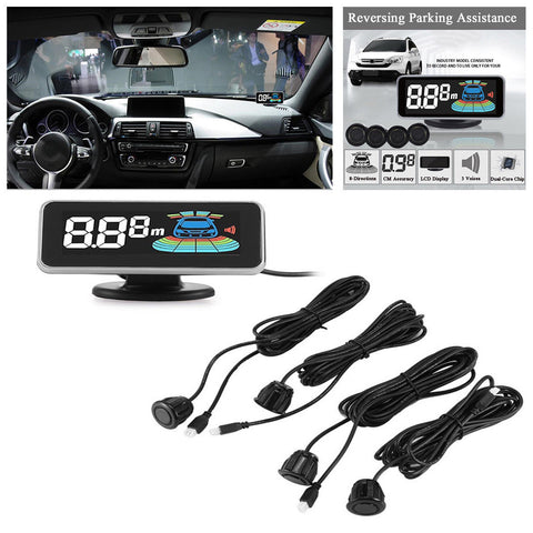 LCD Display Car Parking Sensor Rear Front View Reverse Radar Alert Alarm System
