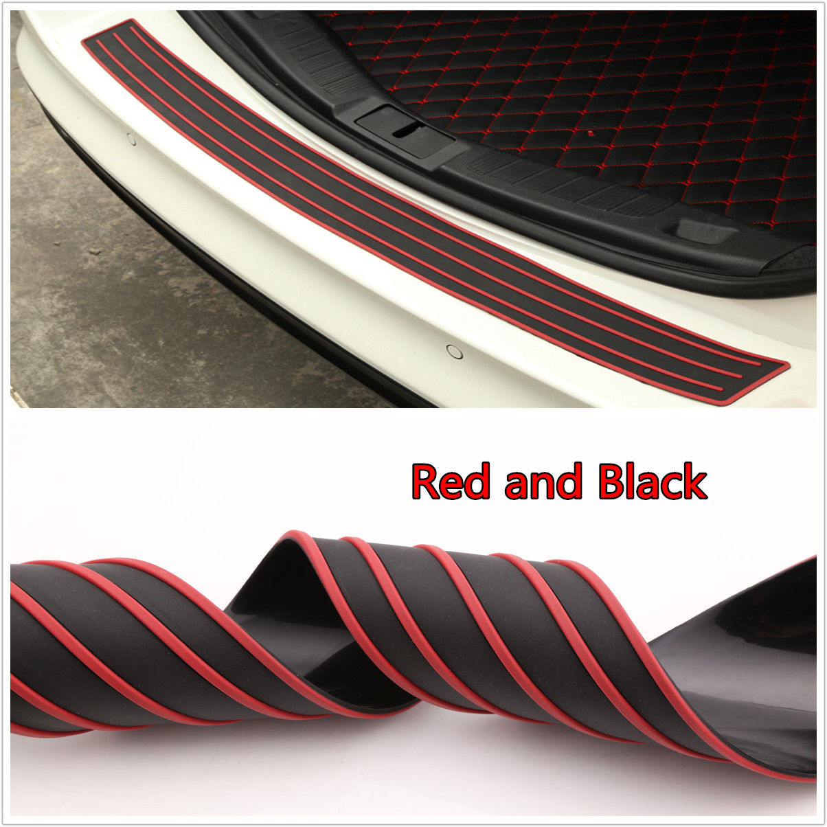 Universal Bumper Sill Protector Pad Rear Car SUV Trunk Guard Anti Scrape Rubber