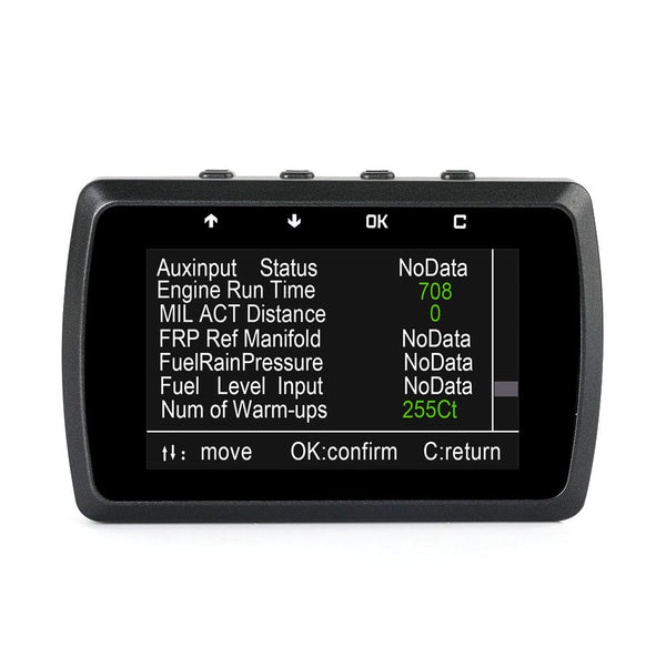 OBD2 Code Reader HUD Head Up Display Monitor Fuel Speedometer Water Temp Tool