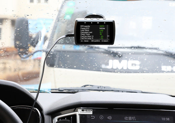 OBD2 Code Reader HUD Head Up Display Monitor Fuel Speedometer Water Temp Tool