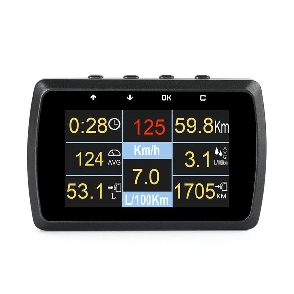 OBD2 Code Reader HUD Head Up Display Monitor Fuel Speedometer Water Temp Tool