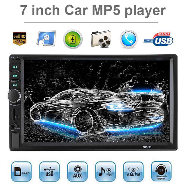 7 inch 2DIN Car MP3 MP5 USB Player FM Bluetooth Touch Screen Camera Stereo Radio