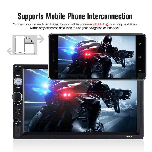 7 inch 2DIN Car MP3 MP5 USB Player FM Bluetooth Touch Screen Camera Stereo Radio