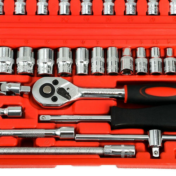 Spanner Socket Vehicle Car Hand Repair Tool Ratchet Set Torque Wrench Set Box