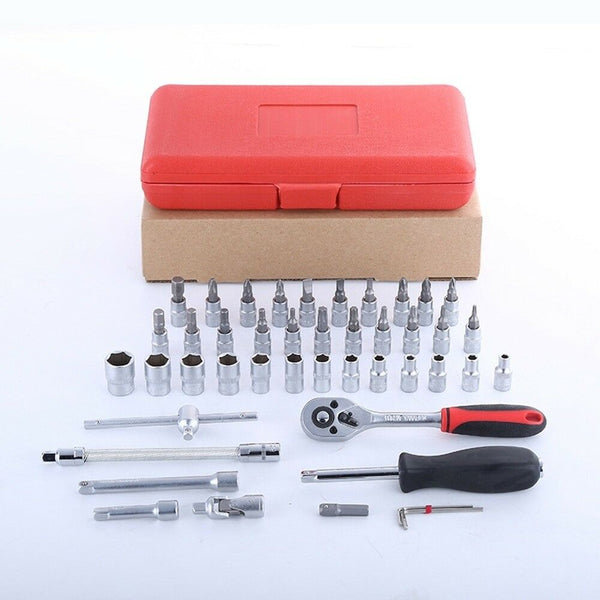 Spanner Socket Vehicle Car Hand Repair Tool Ratchet Set Torque Wrench Set Box