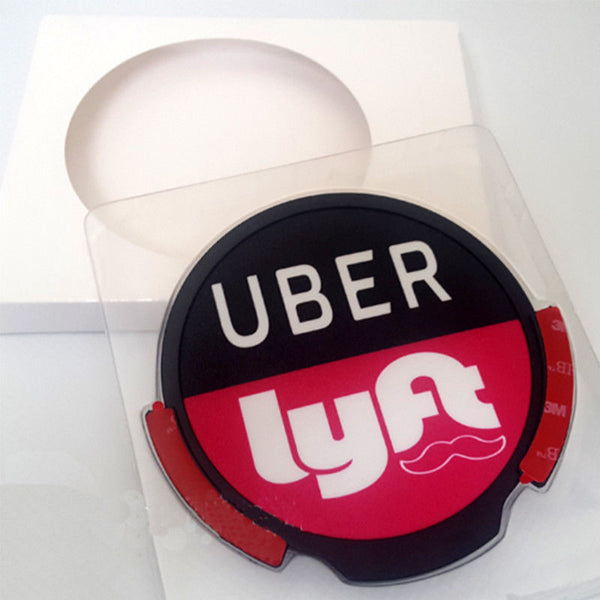Bright Glowing LED Light Sign Drive Driving Car Logo Wireless for UBER LYFT Sign