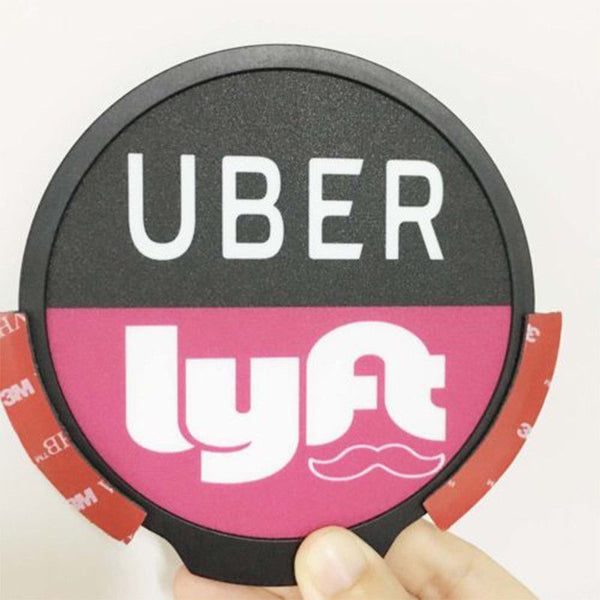 Bright Glowing LED Light Sign Drive Driving Car Logo Wireless for UBER LYFT Sign