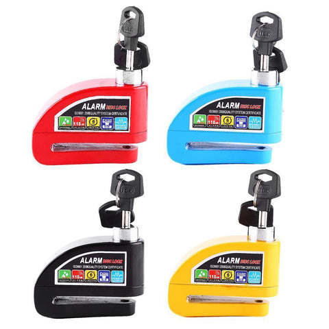 Motorcycle Bike Anti theft Wheel Disc Brake Safety Safe Lock Security Alarm Key