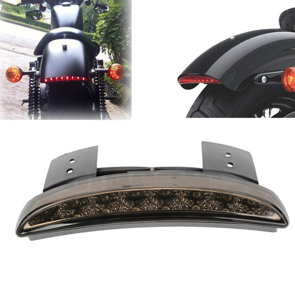 LED Tail Light Smoke Lens Chopped Fender Edge For Harley Davidson Iron Sportster