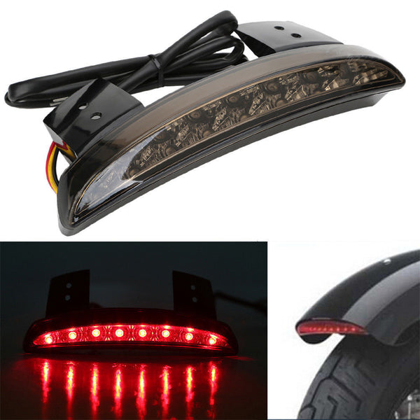 LED Tail Light Smoke Lens Chopped Fender Edge For Harley Davidson Iron Sportster