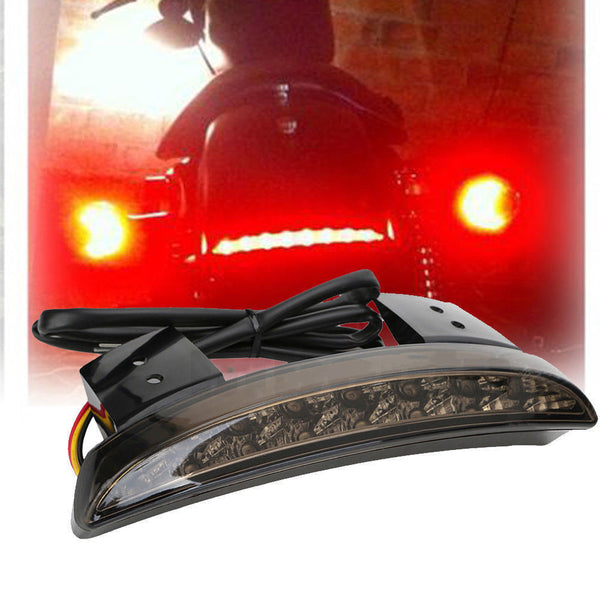 LED Tail Light Smoke Lens Chopped Fender Edge For Harley Davidson Iron Sportster