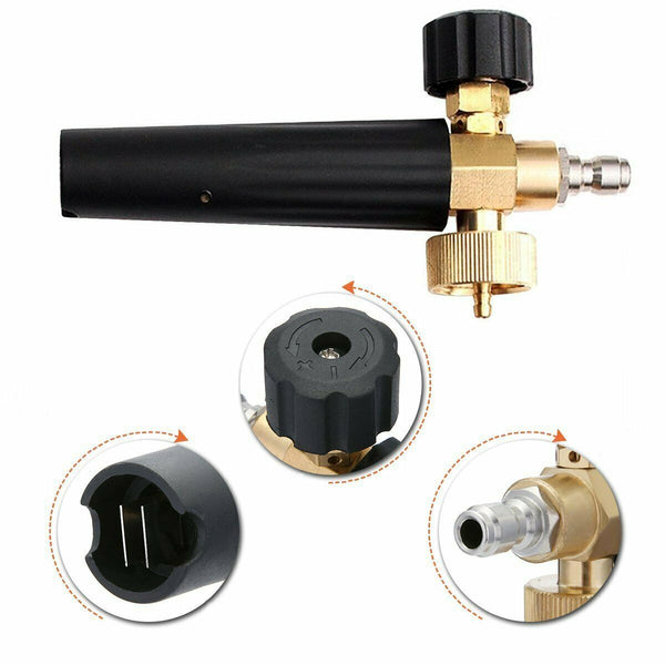 1/4" Pressure Snow Foam Washer Car Wash Soap Lance Cannon Sprayer Jet Bottle