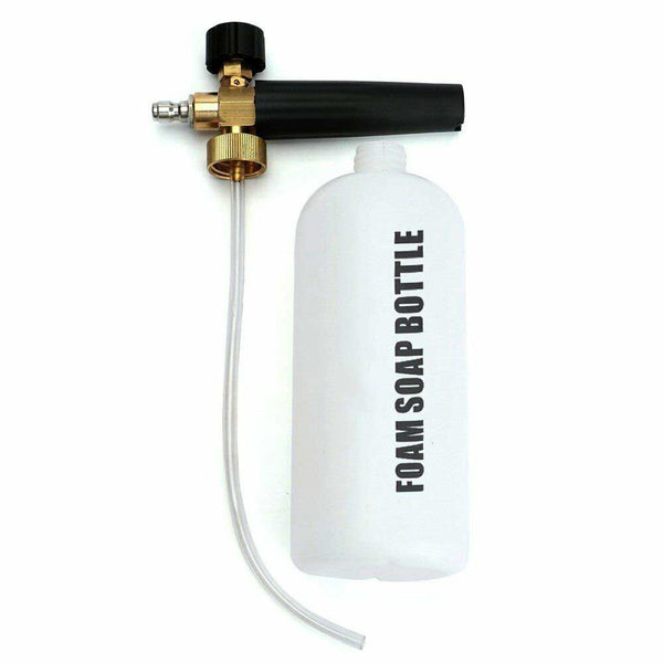 1/4" Pressure Snow Foam Washer Car Wash Soap Lance Cannon Sprayer Jet Bottle