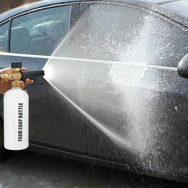 1/4" Pressure Snow Foam Washer Car Wash Soap Lance Cannon Sprayer Jet Bottle