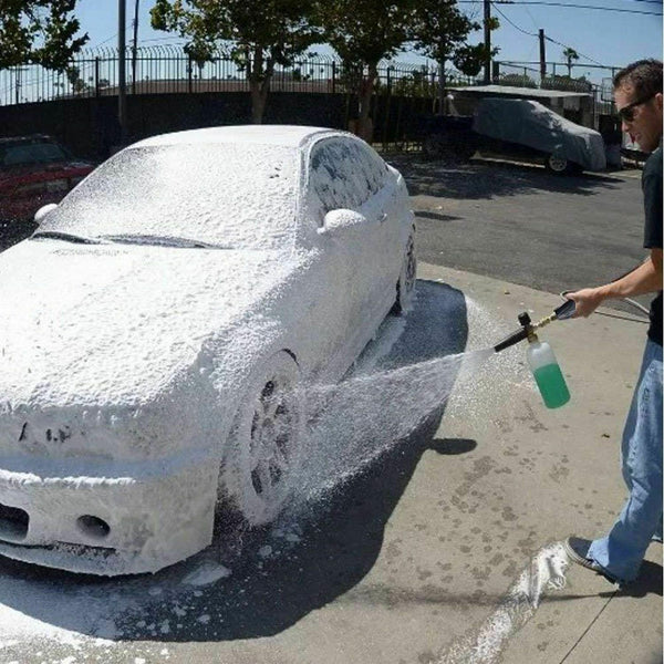 1/4" Pressure Snow Foam Washer Car Wash Soap Lance Cannon Sprayer Jet Bottle