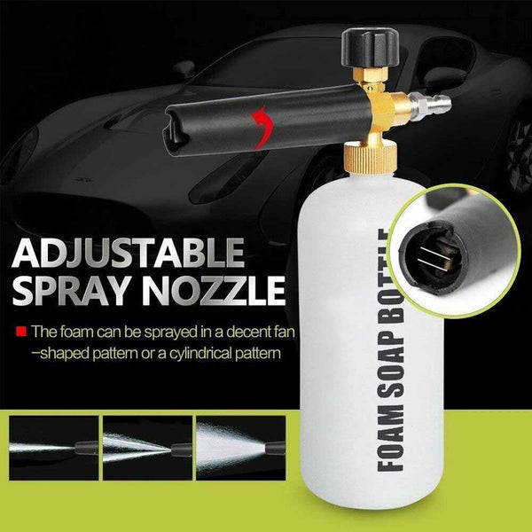 1/4" Pressure Snow Foam Washer Car Wash Soap Lance Cannon Sprayer Jet Bottle