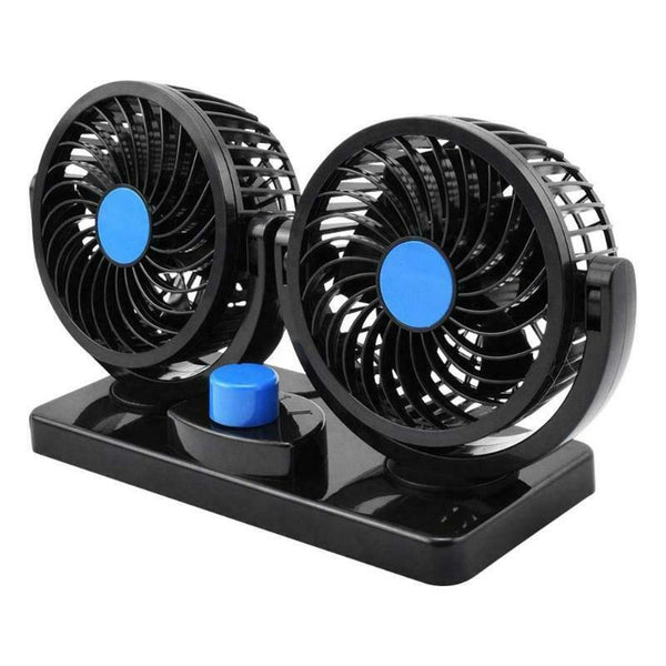 Dual Head Motor Car Truck Vehicle Fan 360 Degree Rotatable Auto Cooling Cooler