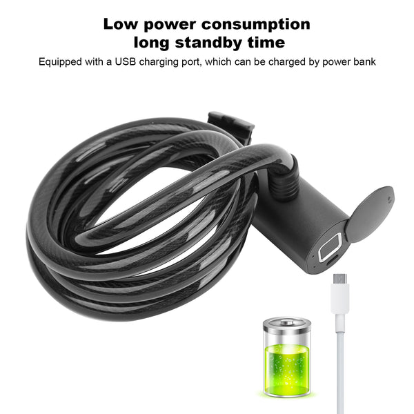 Bicycle Bluetooth Fingerprint Waterproof Phone APPs Smart Alarm Anti Theft Lock