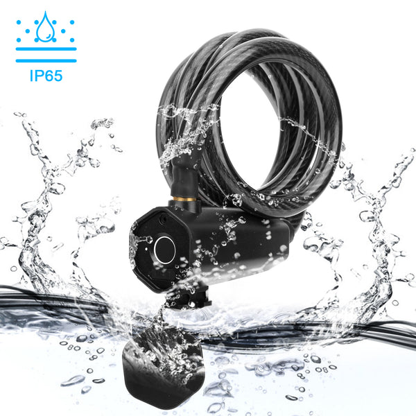 Bicycle Bluetooth Fingerprint Waterproof Phone APPs Smart Alarm Anti Theft Lock