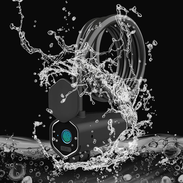 Bicycle Bluetooth Fingerprint Waterproof Phone APPs Smart Alarm Anti Theft Lock
