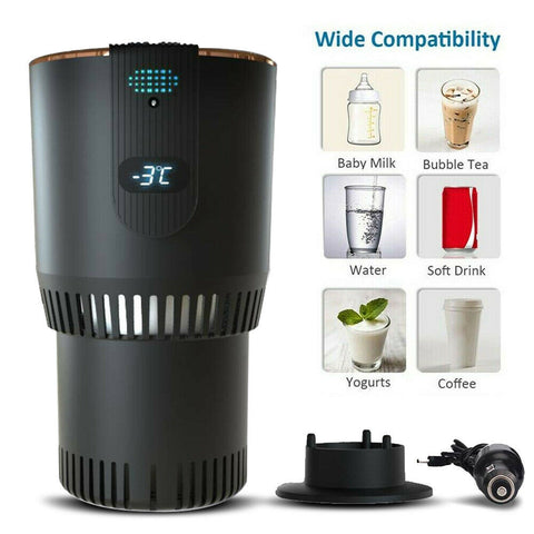 12V Cooling Heating Smart Car Cup Holder Coffee Warmer Cooler Hot Cold Mug Home