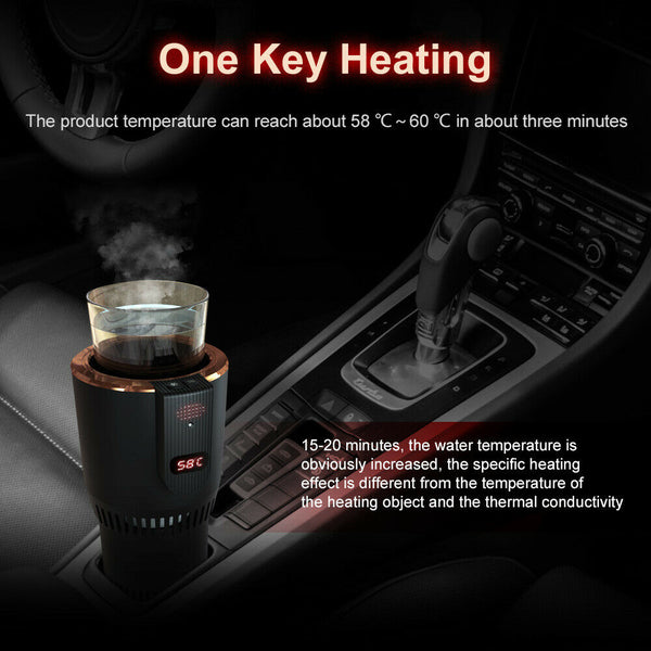 12V Cooling Heating Smart Car Cup Holder Coffee Warmer Cooler Hot Cold Mug Home
