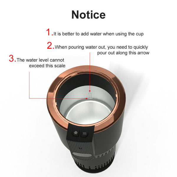 12V Cooling Heating Smart Car Cup Holder Coffee Warmer Cooler Hot Cold Mug Home