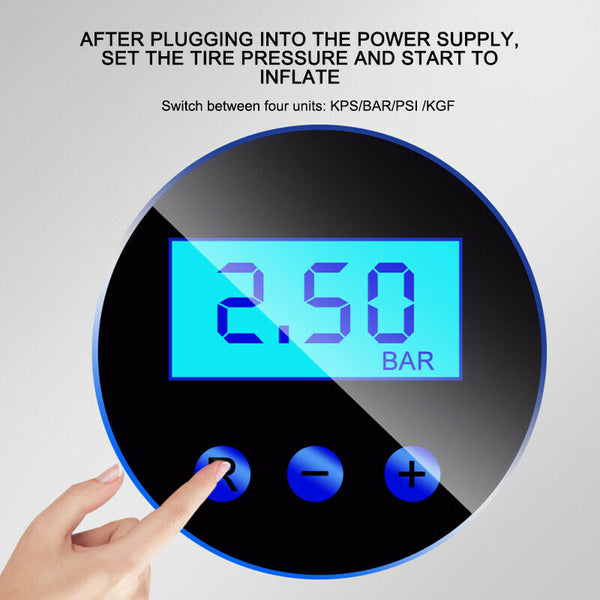 Car Emergency Air Compressor Auto Mini Pump Digital Tire Tyre Inflator 150 PSI