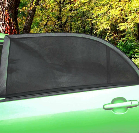 2 pairs Car Side Window UV Protection Sun Visor Shade Mesh Cover Shield Sunshade