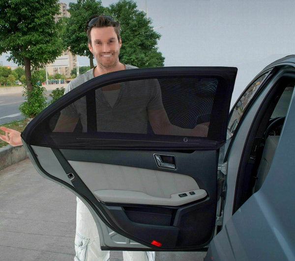 2 pairs Car Side Window UV Protection Sun Visor Shade Mesh Cover Shield Sunshade
