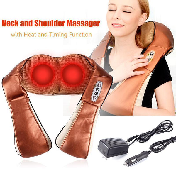 Electric Kneading Neck Shoulder Body Infrared Heat Heating Massager Stress Relief