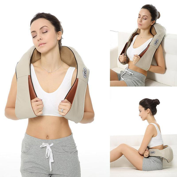 Electric Kneading Neck Shoulder Body Infrared Heat Heating Massager Stress Relief
