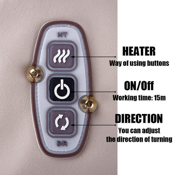 Electric Kneading Neck Shoulder Body Infrared Heat Heating Massager Stress Relief